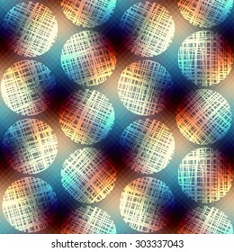 Seamless background pattern. Diagonal geometric pattern with grunge circles