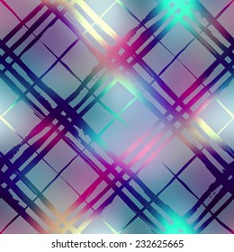 Seamless background pattern. Diagonal plaid on blur background