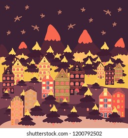 Seamless background pattern. Doodles on brown, black and white colors. Raster - stock. Watercolor, hand drawn.