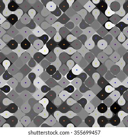 Seamless background pattern. Droplet pattern on geometric background.
