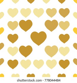Seamless Background Pattern. Element of design. Colored hearts on a white background