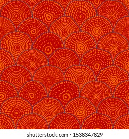Seamless background pattern. Pattern with ethnic circles. Vector image.