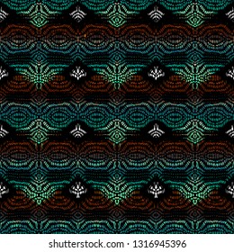 Seamless background pattern. Etnnic tribal pattern. Vector image