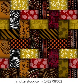 Seamless background pattern. Etnnic tribal pattern. Vector image