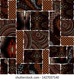 Seamless background pattern. Etnnic tribal pattern. Vector image