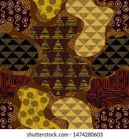 Seamless background pattern. Etnnic tribal pattern. Vector image
