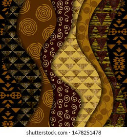Seamless background pattern. Etnnic tribal pattern. Vector image