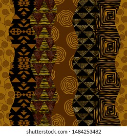 Seamless background pattern. Etnnic tribal pattern. Vector image