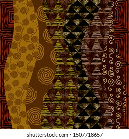 Seamless background pattern. Etnnic tribal pattern. Vector image
