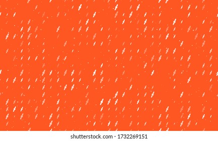 Seamless background pattern of evenly spaced white wristwatch symbols of different sizes and opacity. Vector illustration on deep orange background with stars
