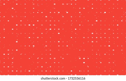 Seamless background pattern of evenly spaced white book symbols of different sizes and opacity. Vector illustration on red background with stars