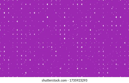 Seamless background pattern of evenly spaced white speaker symbols of different sizes and opacity. Vector illustration on purple background with stars