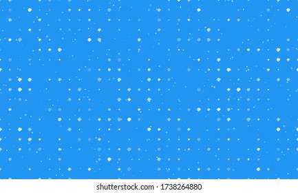 Seamless background pattern of evenly spaced white lotus flowers of different sizes and opacity. Vector illustration on blue background with stars