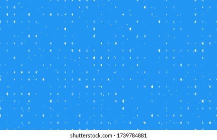 Seamless background pattern of evenly spaced white speaker symbols of different sizes and opacity. Vector illustration on blue background with stars