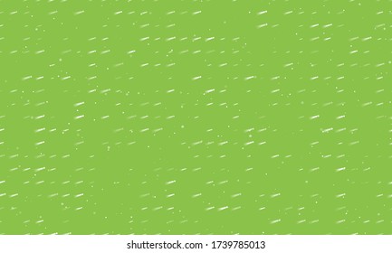 Seamless background pattern of evenly spaced white comet symbols of different sizes and opacity. Vector illustration on light green background with stars