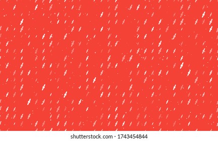 Seamless background pattern of evenly spaced white wristwatch symbols of different sizes and opacity. Vector illustration on red background with stars