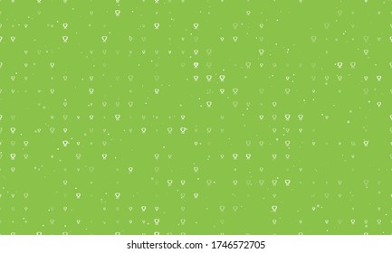 Seamless background pattern of evenly spaced white trophy symbols of different sizes and opacity. Vector illustration on light green background with stars