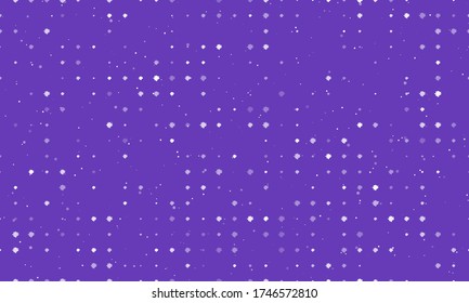 Seamless background pattern of evenly spaced white lotus flowers of different sizes and opacity. Vector illustration on deep purple background with stars