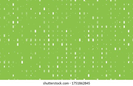 Nahtlose Hintergrundmuster mit gleichmäßig verteilten weißen einteiligen Badezimmersymbolen unterschiedlicher Größe und Deckkraft. Vektorgrafik auf hellgrünem Hintergrund mit Sternen