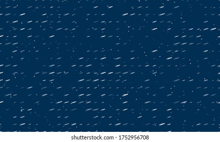 Seamless background pattern of evenly spaced white comet symbols of different sizes and opacity. Vector illustration on dark blue background with stars