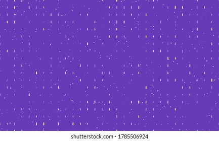 Patrón de fondo sin foco de los símbolos de botella de plástico blanco espaciados uniformemente de diferentes tamaños y opacidad. Ilustración vectorial sobre fondo púrpura profundo con estrellas