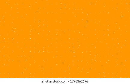 Seamless background pattern of evenly spaced white spoons of different sizes and opacity. Vector illustration on orange background with stars