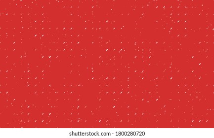 Seamless background pattern of evenly spaced white compass symbols of different sizes and opacity. Vector illustration on red background with stars