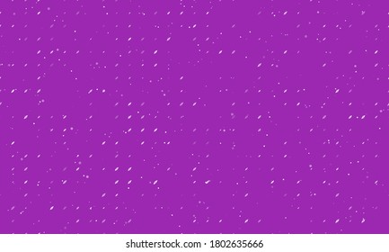 Seamless background pattern of evenly spaced white compass symbols of different sizes and opacity. Vector illustration on purple background with stars