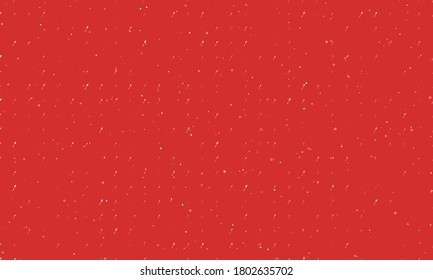 Seamless background pattern of evenly spaced white spoons of different sizes and opacity. Vector illustration on red background with stars