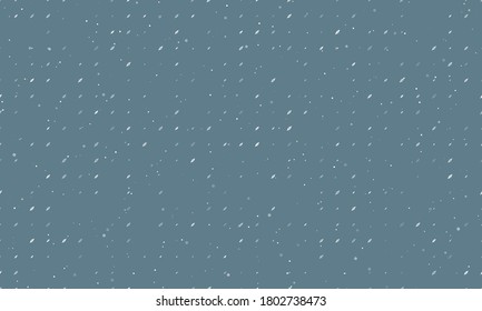 Seamless background pattern of evenly spaced white compass symbols of different sizes and opacity. Vector illustration on blue grey background with stars