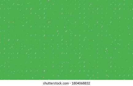 Seamless background pattern of evenly spaced white magnifier symbols of different sizes and opacity. Vector illustration on green background with stars