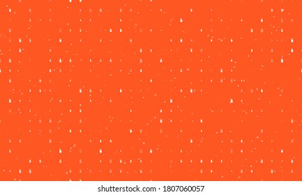 Seamless background pattern of evenly spaced white liquid soap symbols of different sizes and opacity. Vector illustration on deep orange background with stars