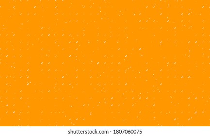 Seamless background pattern of evenly spaced white compass symbols of different sizes and opacity. Vector illustration on orange background with stars