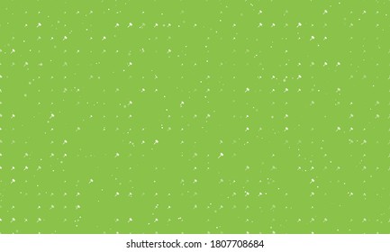 Seamless background pattern of evenly spaced white sledgehammer symbols of different sizes and opacity. Vector illustration on light green background with stars