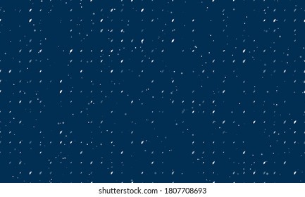 Seamless background pattern of evenly spaced white leaflet symbols of different sizes and opacity. Vector illustration on dark blue background with stars