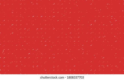 Seamless background pattern of evenly spaced white trumpet symbols of different sizes and opacity. Vector illustration on red background with stars