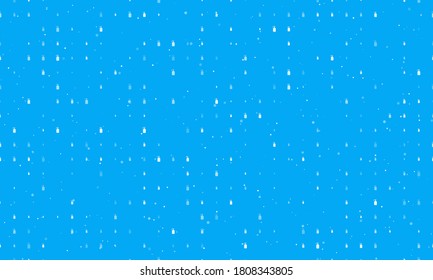 Seamless background pattern of evenly spaced white liquid soap symbols of different sizes and opacity. Vector illustration on light blue background with stars