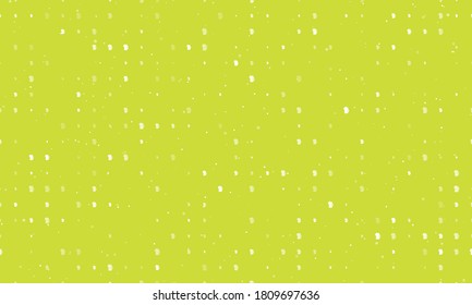 Seamless background pattern of evenly spaced white mug beer symbols of different sizes and opacity. Vector illustration on lime background with stars