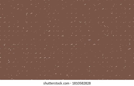 Seamless background pattern of evenly spaced white trumpet symbols of different sizes and opacity. Vector illustration on brown background with stars