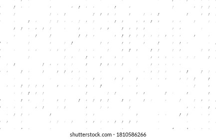 Seamless background pattern of evenly spaced black forks of different sizes and opacity. Vector illustration on white background