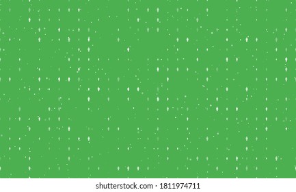 Seamless background pattern of evenly spaced white man symbols of different sizes and opacity. Vector illustration on green background with stars