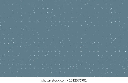 Seamless background pattern of evenly spaced white trumpet symbols of different sizes and opacity. Vector illustration on blue grey background with stars