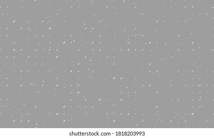 Seamless background pattern of evenly spaced white compass symbols of different sizes and opacity. Vector illustration on grey background with stars