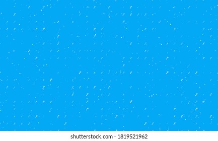 Seamless background pattern of evenly spaced white old key symbols of different sizes and opacity. Vector illustration on light blue background with stars