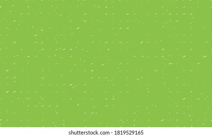 Seamless background pattern of evenly spaced white trumpet symbols of different sizes and opacity. Vector illustration on light green background with stars