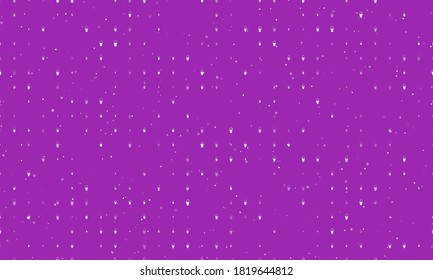 Seamless background pattern of evenly spaced white ice cream symbols of different sizes and opacity. Vector illustration on purple background with stars