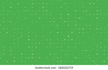 Seamless background pattern of evenly spaced white sport car symbols of different sizes and opacity. Vector illustration on green background with stars