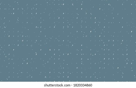Seamless background pattern of evenly spaced white lightning symbols of different sizes and opacity. Vector illustration on blue grey background with stars