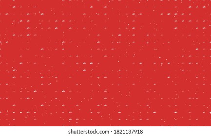 Seamless background pattern of evenly spaced white sport car symbols of different sizes and opacity. Vector illustration on red background with stars