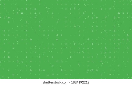 Seamless background pattern of evenly spaced white soap symbols of different sizes and opacity. Vector illustration on green background with stars